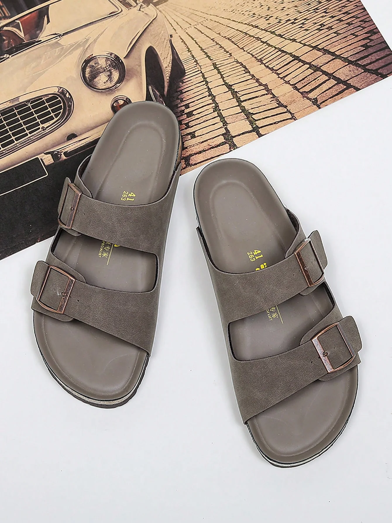 1 Pair Unisex Soft Cork Strap Casual Slippers - Fashion And Comfortable Japanese Style - Image 3
