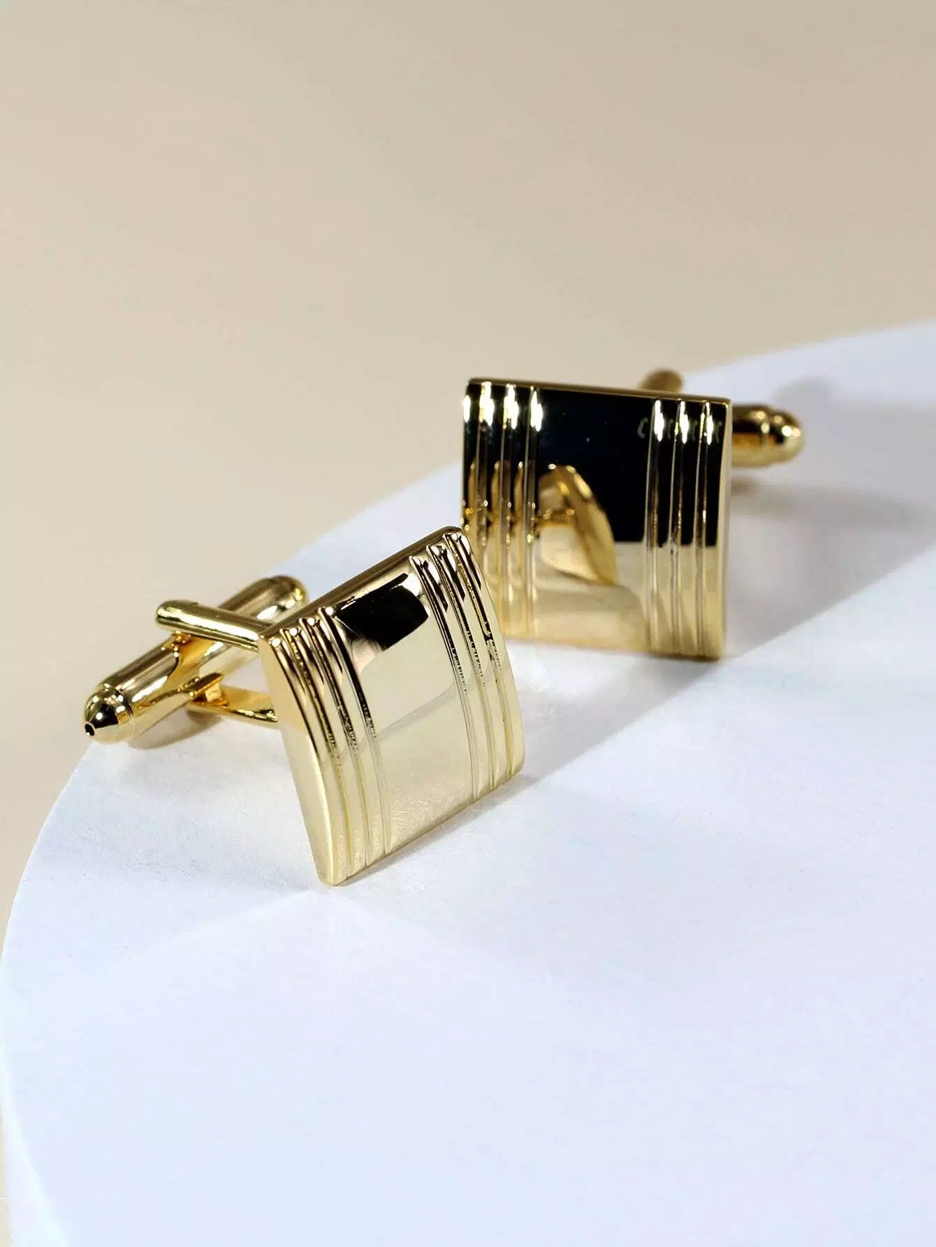 1pair Men Geometric Cufflinks - Image 3