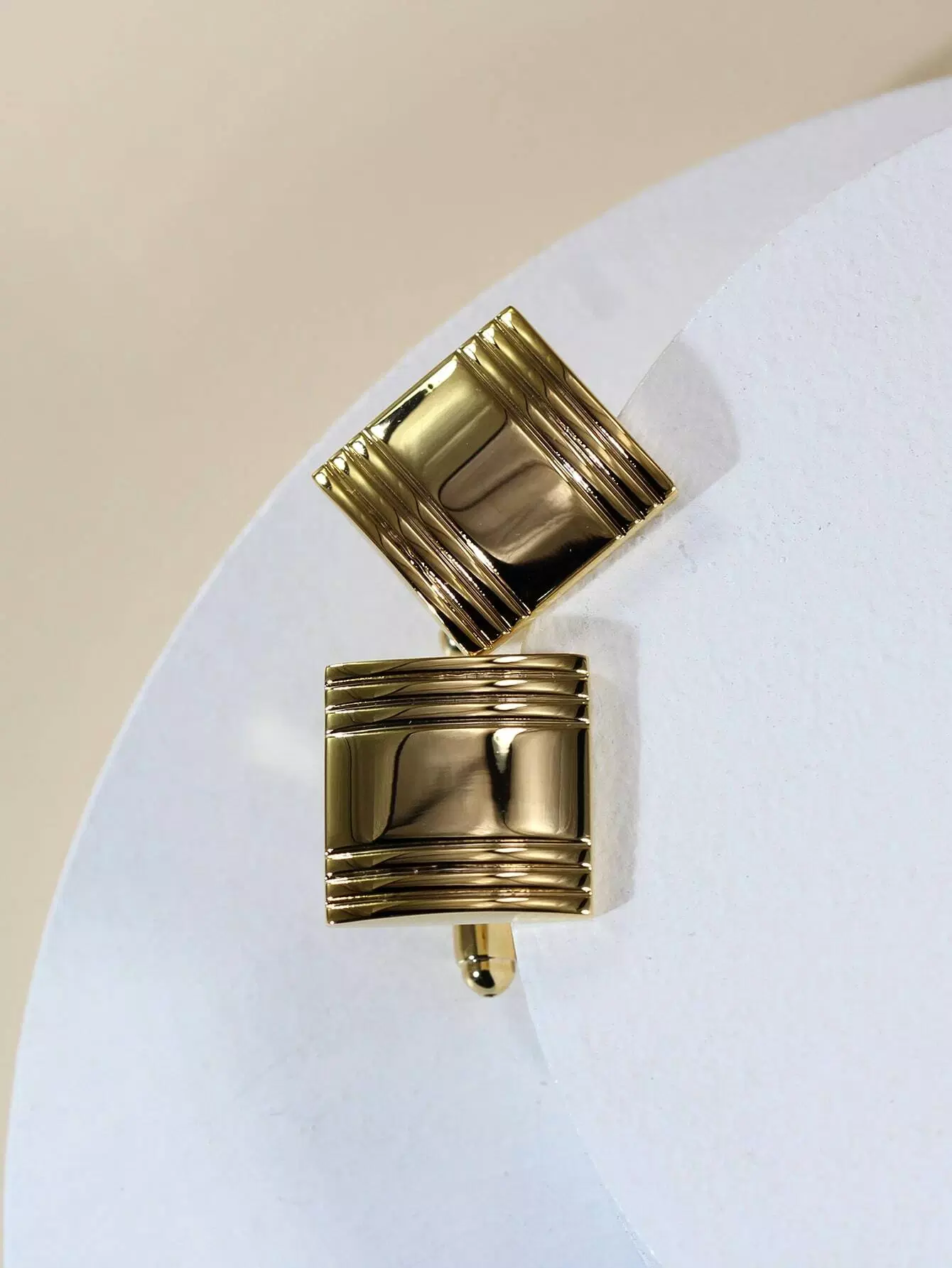 1pair Men Geometric Cufflinks - Image 4