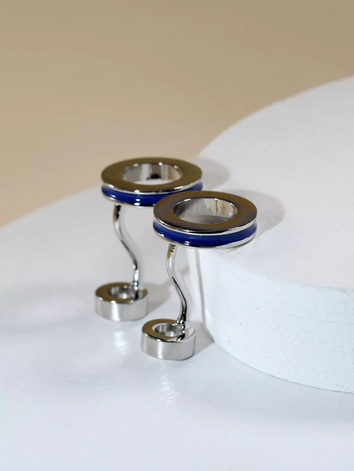 1pair Men Round Design Cufflinks - Image 4