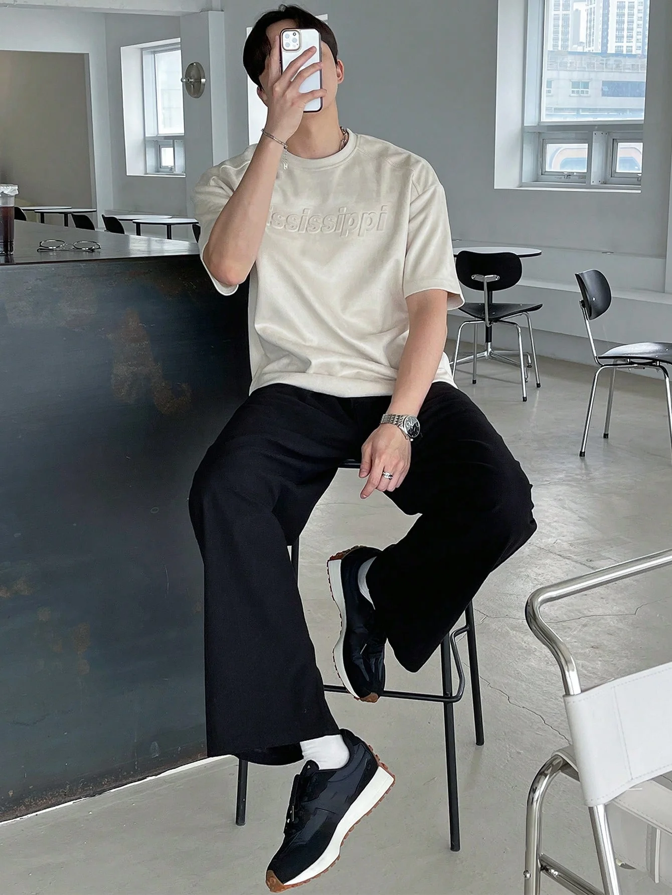 DAZY Men Letter Graphic Drop Shoulder Tee - Image 6