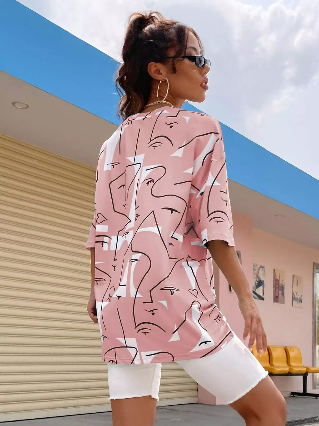 Figure Graphic Drop Shoulder Tee - Image 3