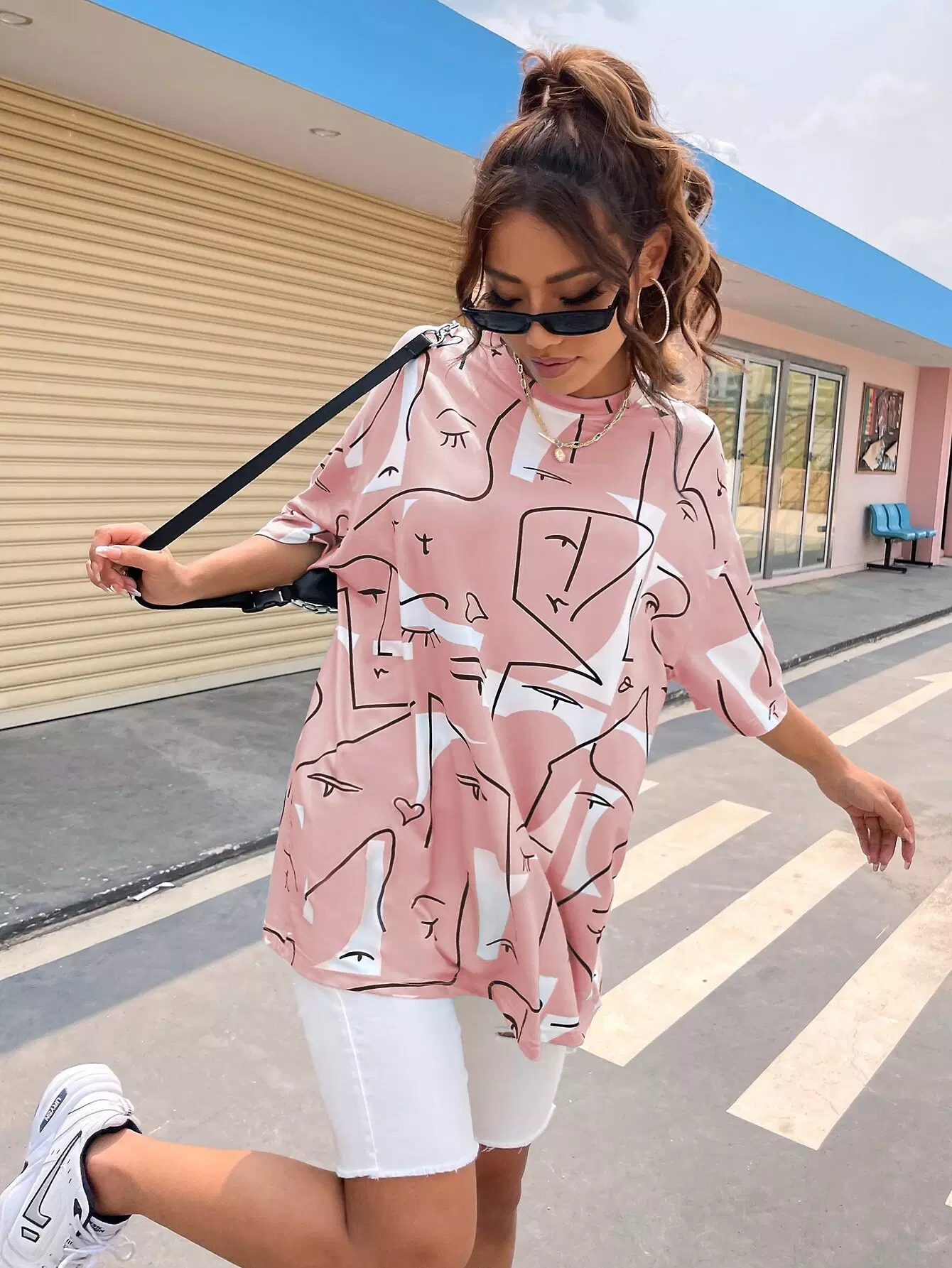 Figure Graphic Drop Shoulder Tee - Image 4
