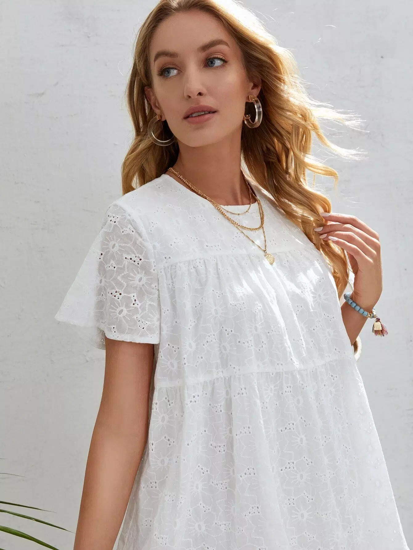 Keyhole Back Schiffy Smock Dress - Image 4