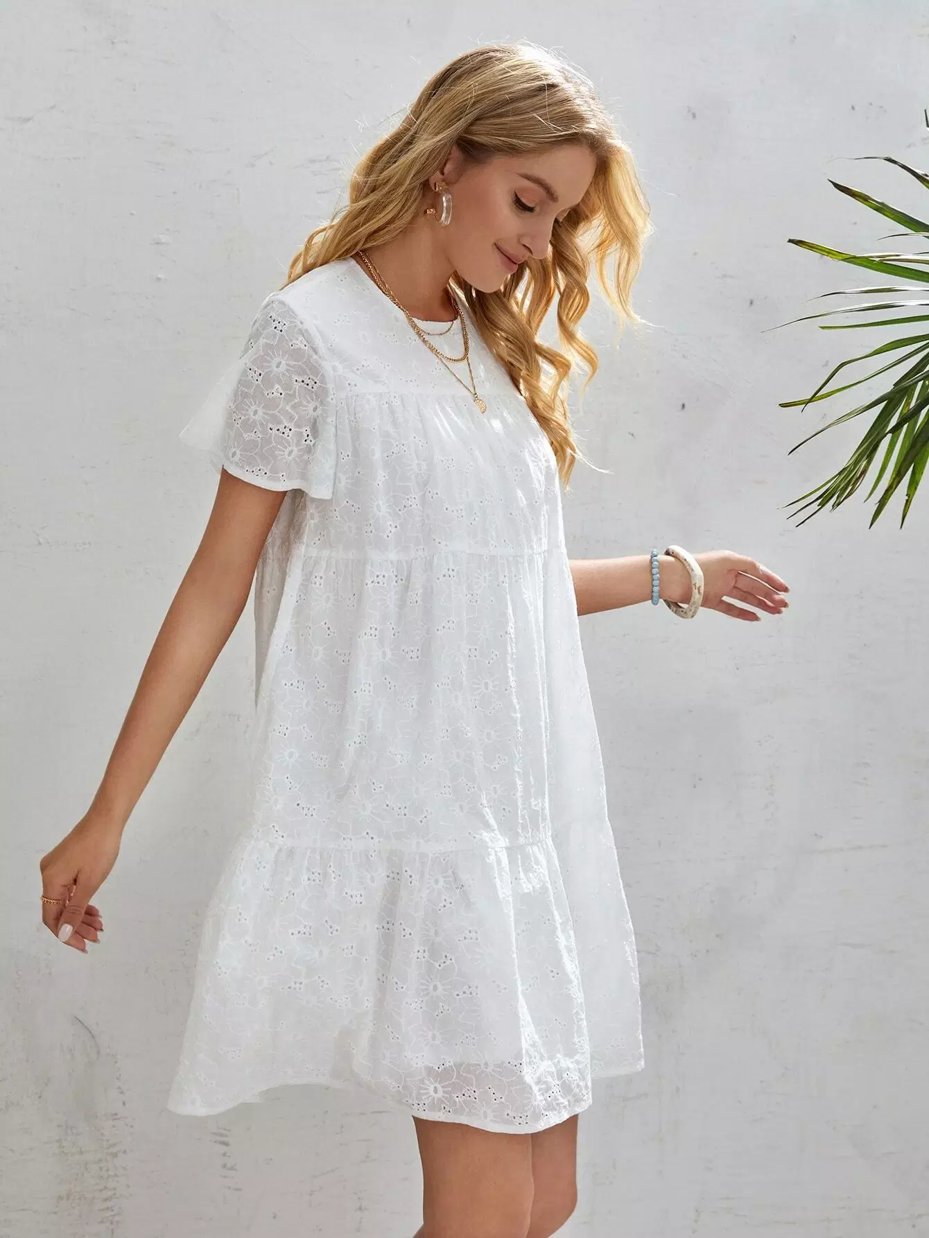 Keyhole Back Schiffy Smock Dress - Image 5