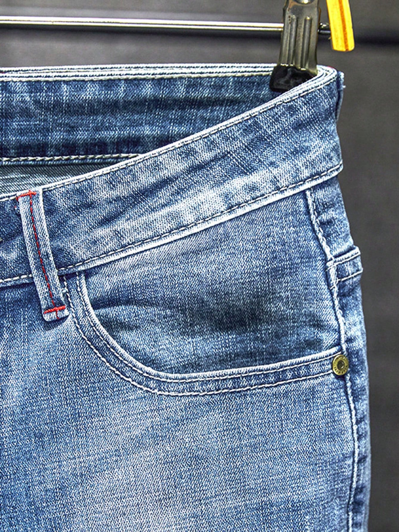 Men's Fashionable Distressed Design Denim Jeans - Image 7