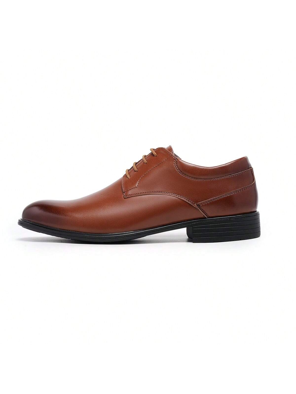 Men's Smooth Pointed Toe Lace-Up Low-Top Business Casual Shoes - Image 7
