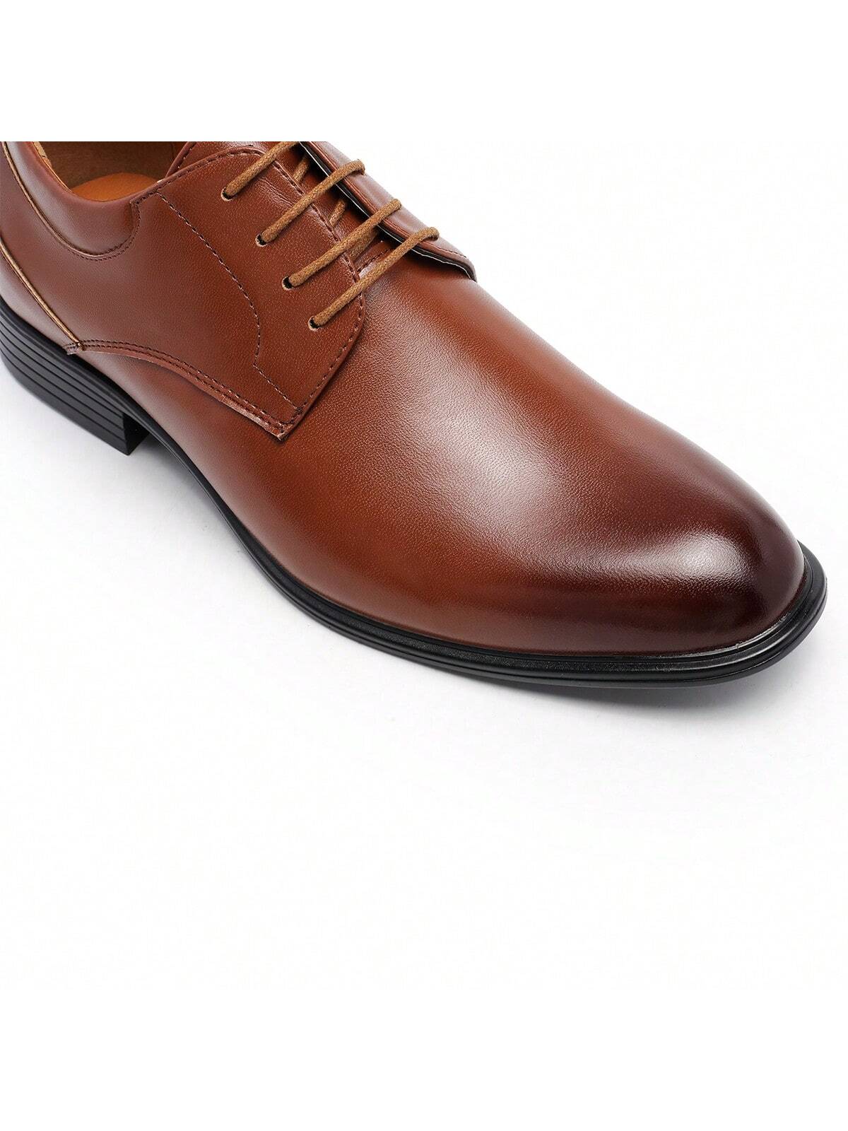 Men's Smooth Pointed Toe Lace-Up Low-Top Business Casual Shoes - Image 8
