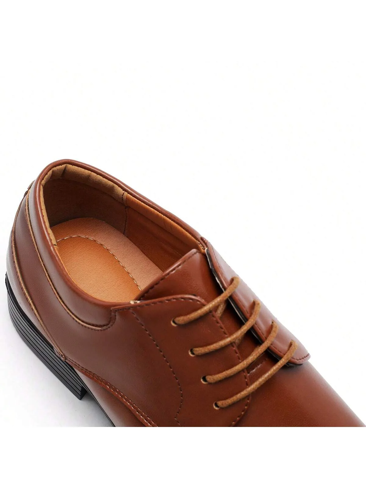 Men's Smooth Pointed Toe Lace-Up Low-Top Business Casual Shoes - Image 9