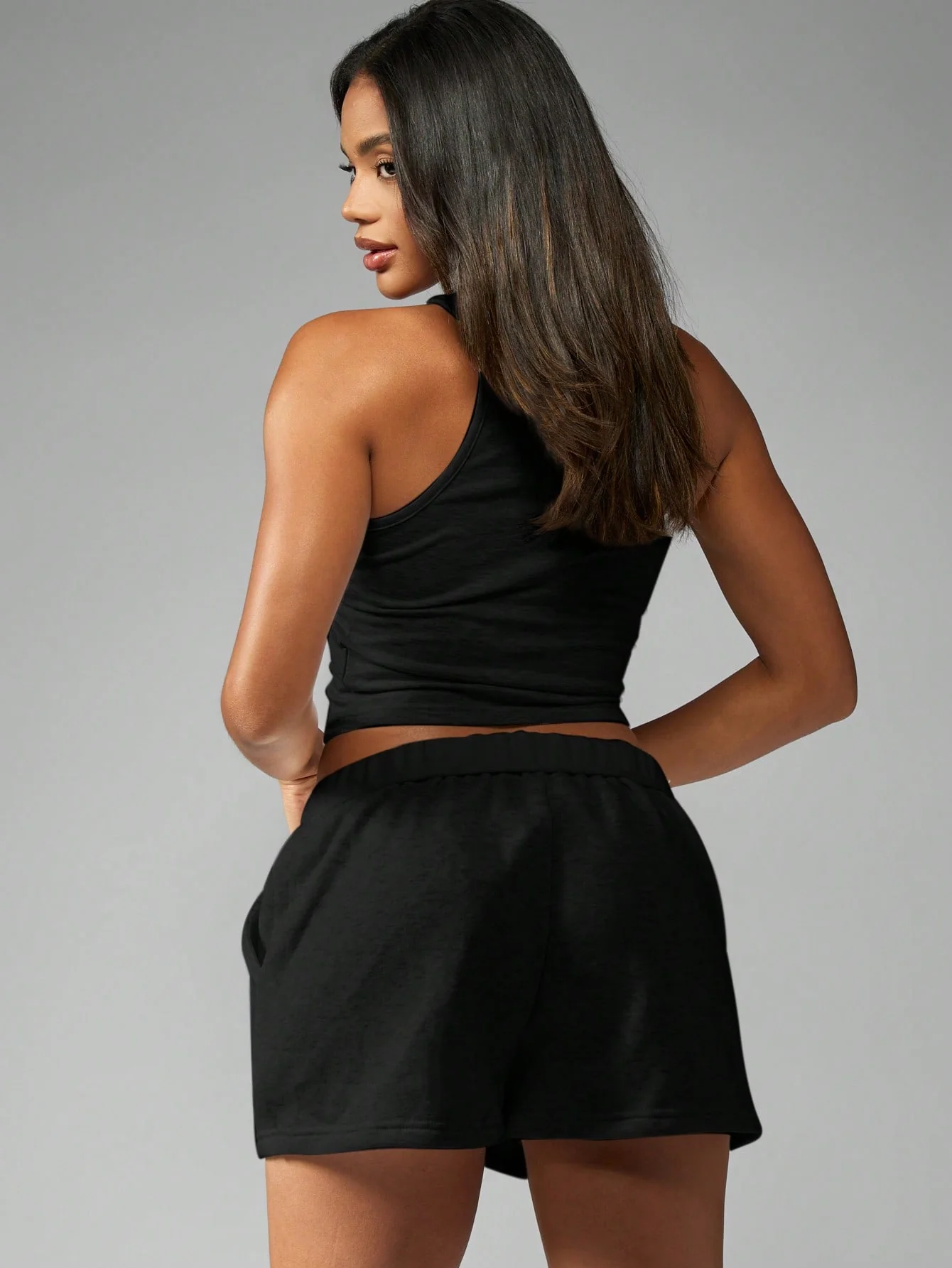 MISSGUIDED Drawstring Athletic Lounge Shorts High Waisted Sweat Shorts Activewear Casual Workout Summer Shorts With Pockets - Image 3