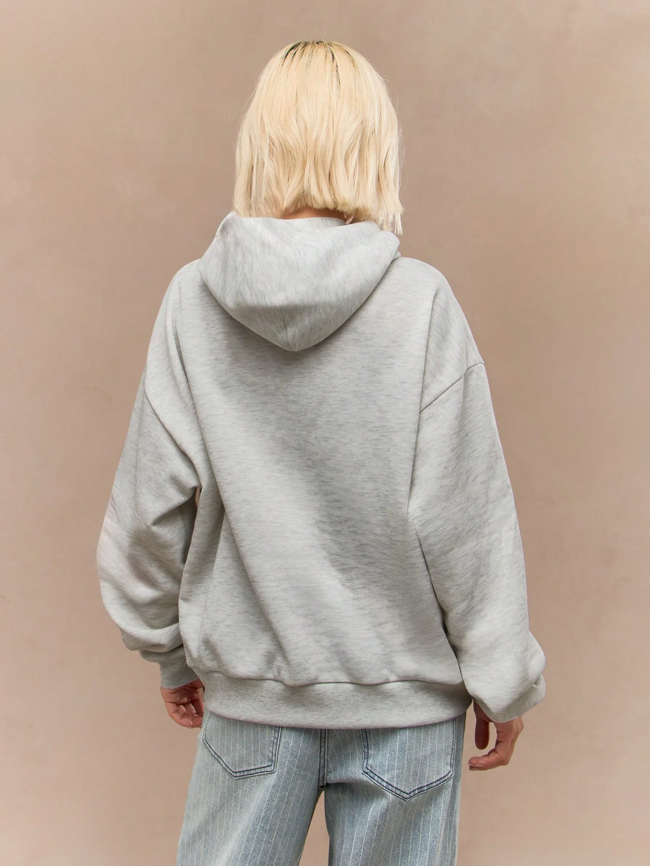 MISSGUIDED Soft Fleece Oversized University Style Letter Applique Hoodie Winter Fall Pullover Sweatshirt - Image 3