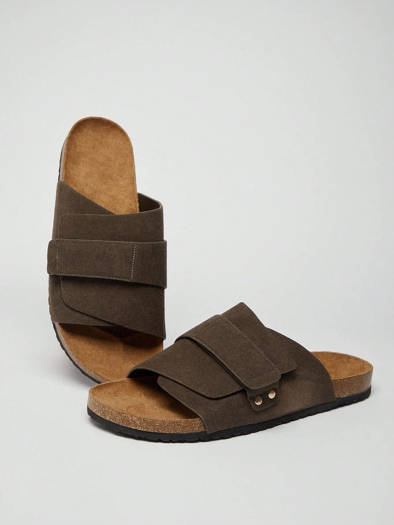 SHUZIA Men's Comfortable Arch Support Adjustable Strap Cork Footbed Sandals - Image 4