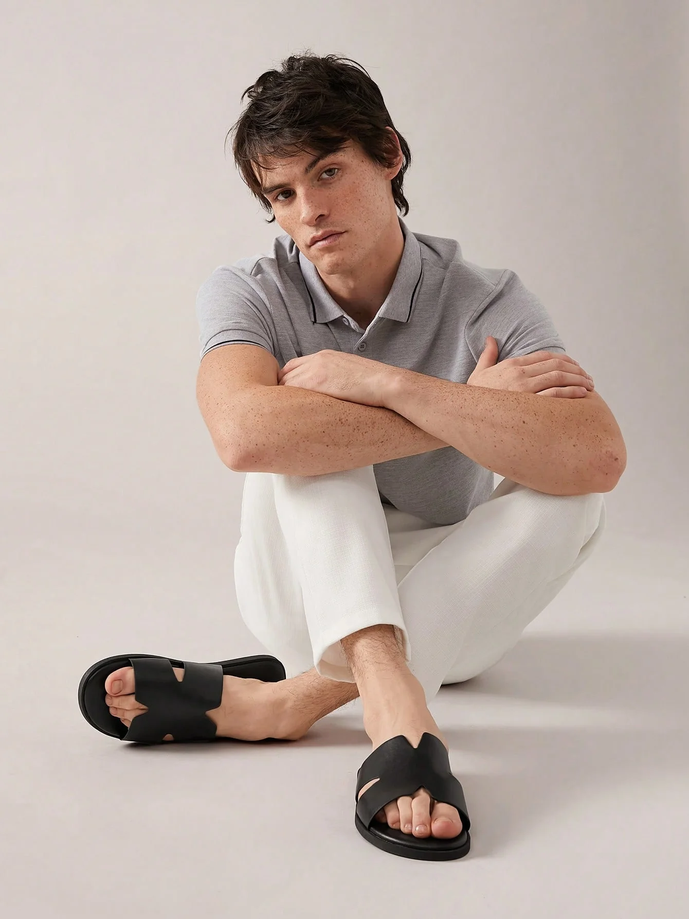 SHUZIA Men's Textured Slide Sandals-High-End Feeling - Image 7