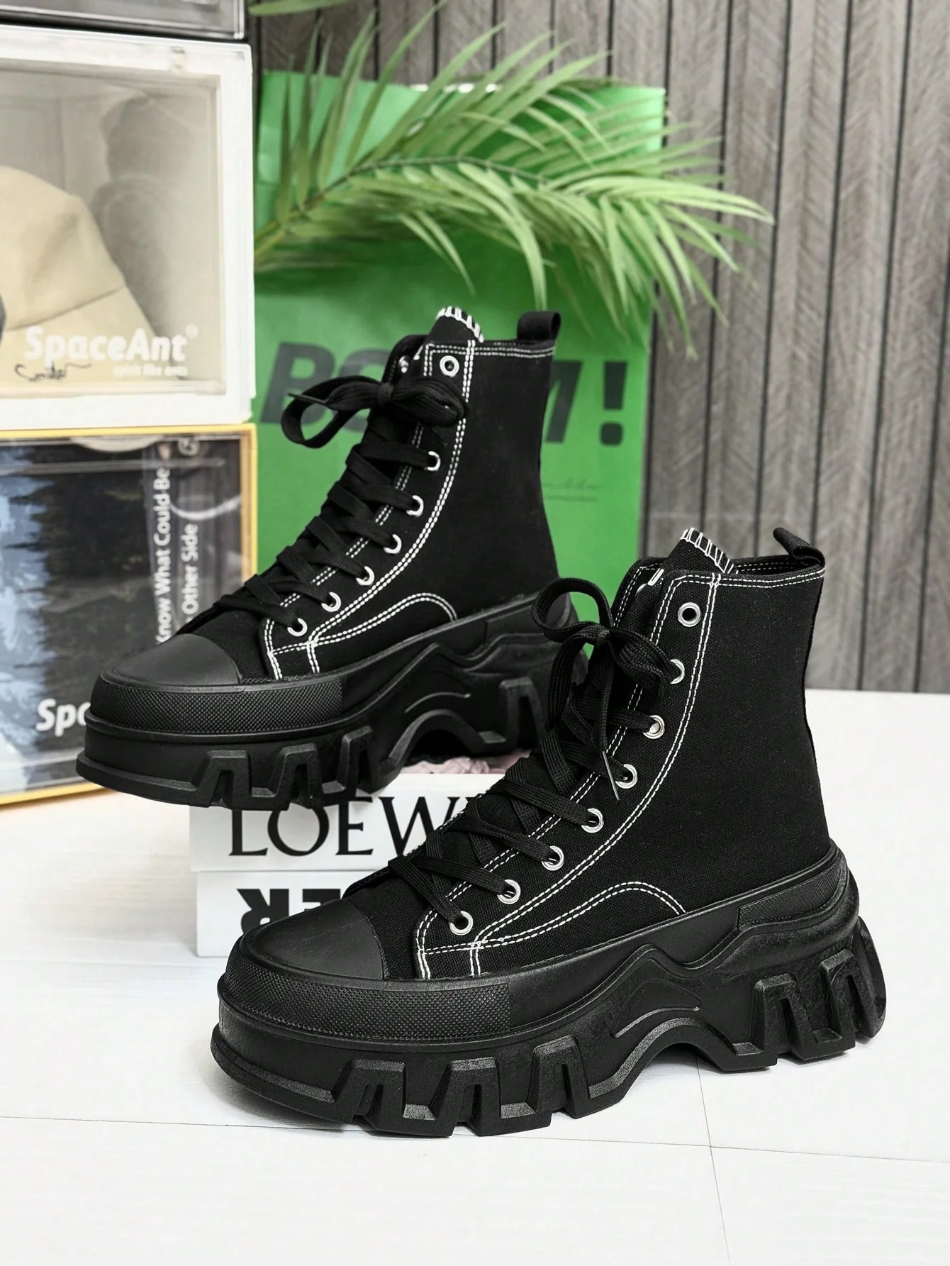 SLnU3 SLnUâک…3 Men's Casual Canvas High-Top Sneakers - Image 5