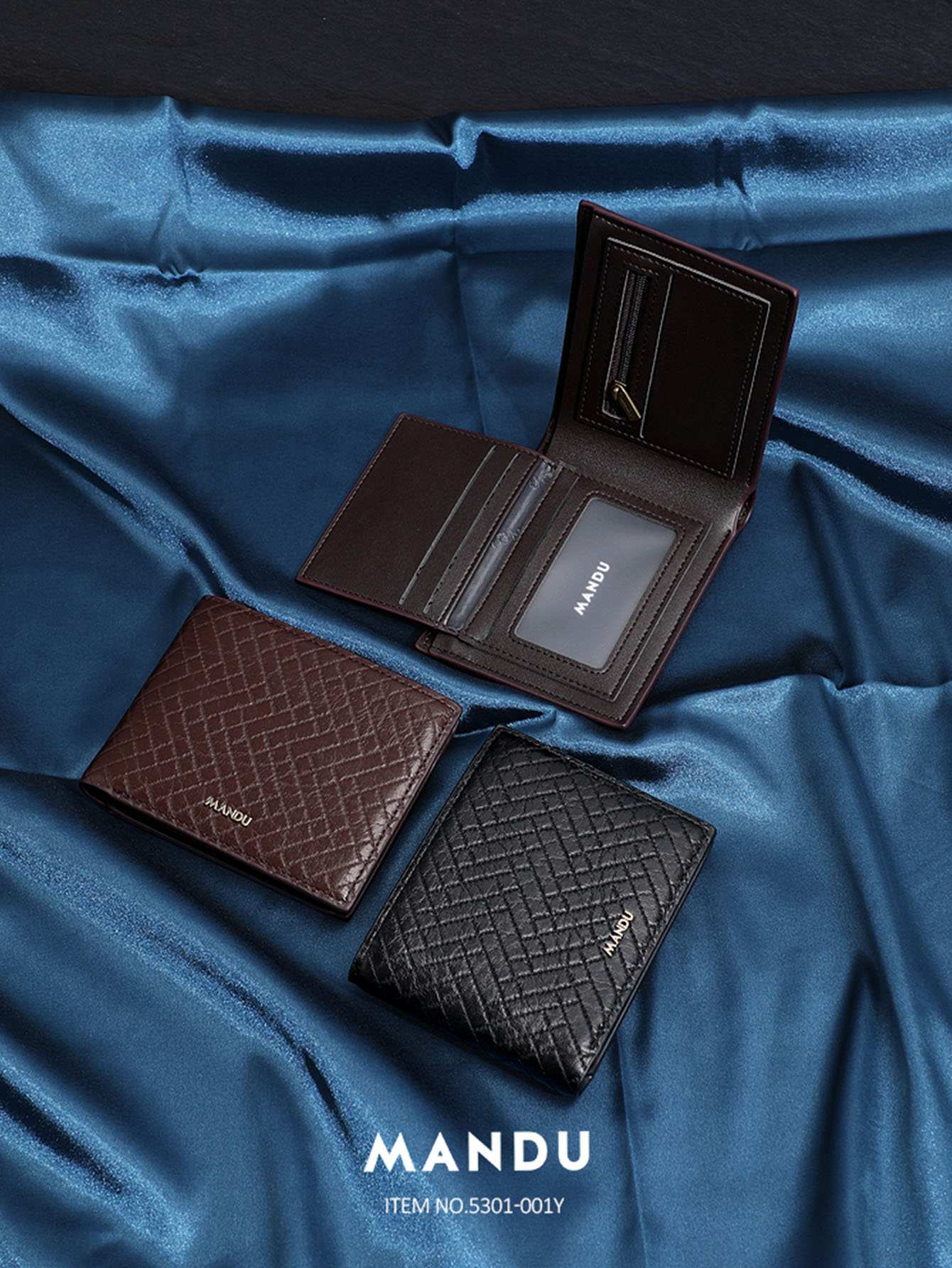 Snakeskin print men's wallet - Brown - Image 5