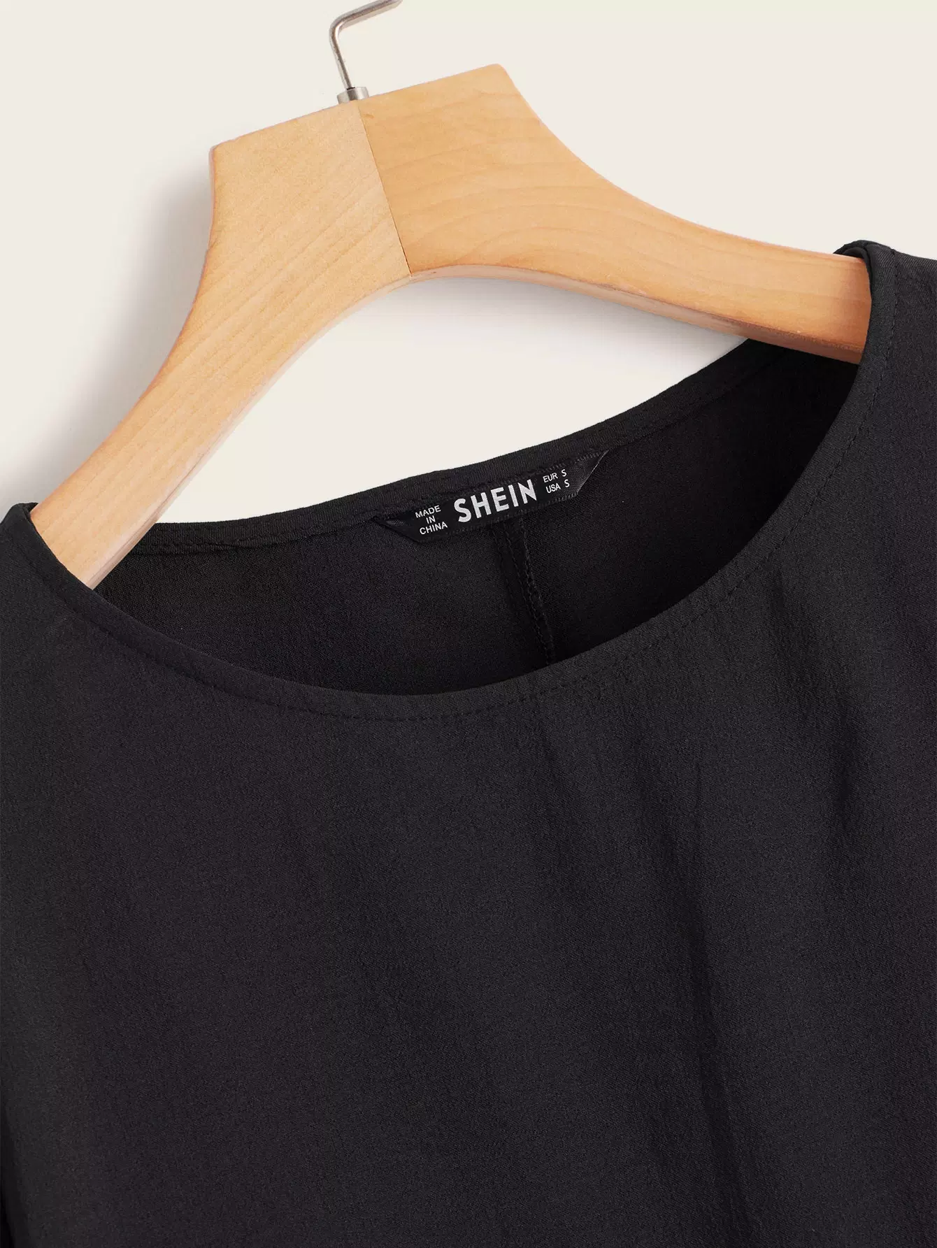 Solid Ruffle Trim Smock Top - Image 4