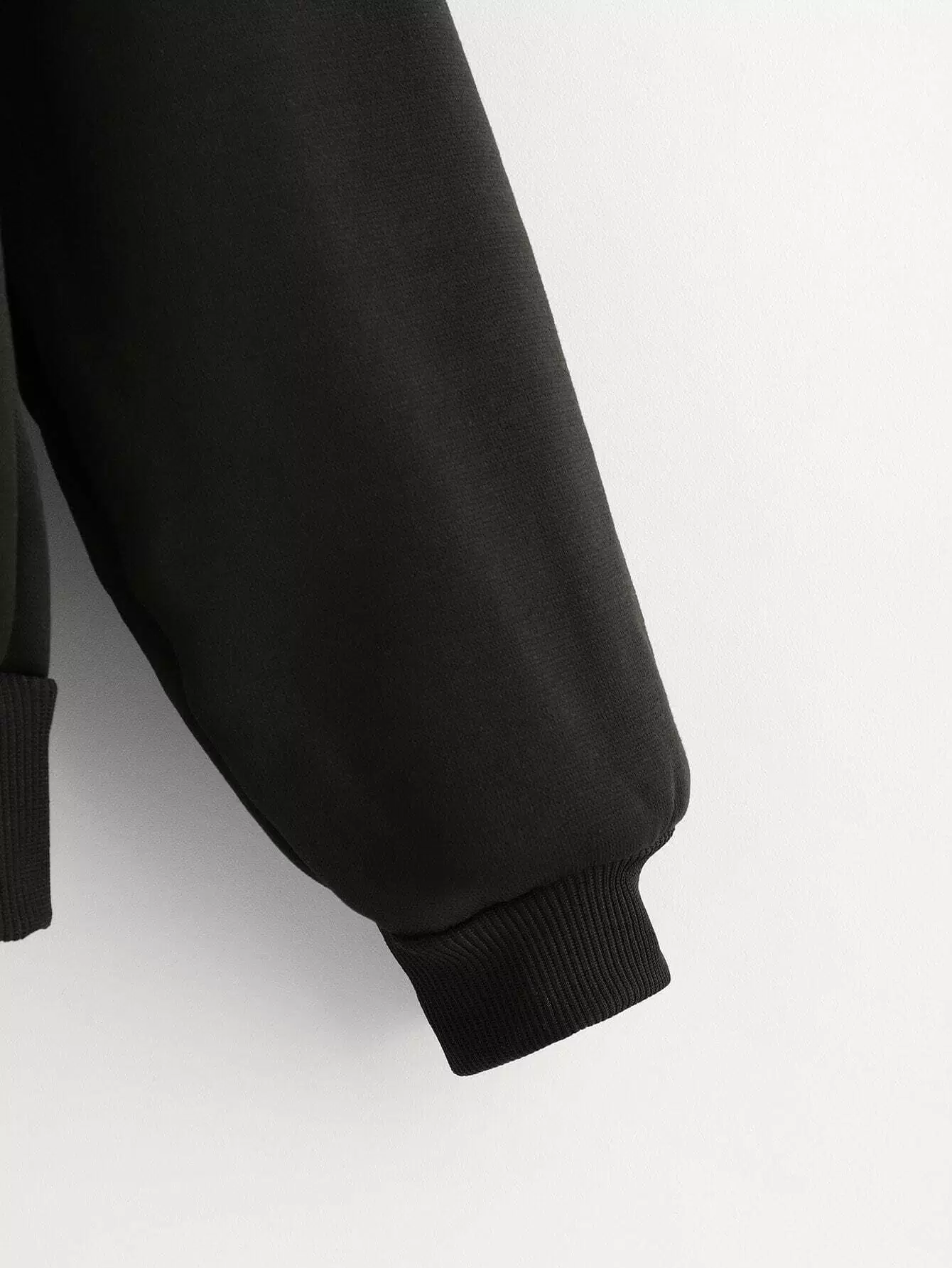 Solid Zip-Up Drawstring Hoodie - Image 3