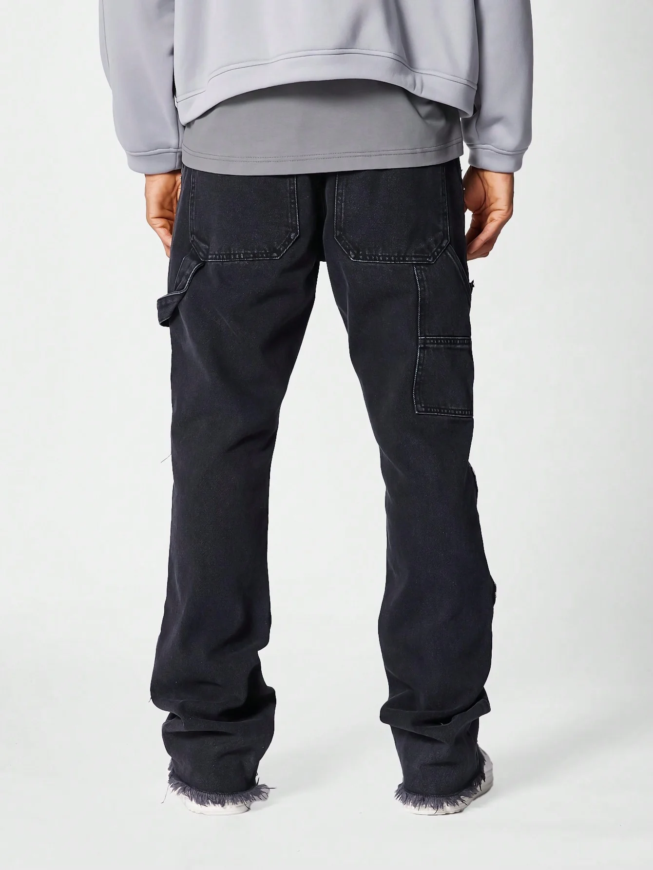 SUMWON Flare Fit Workwear Jean With Contrast Panel - Image 4