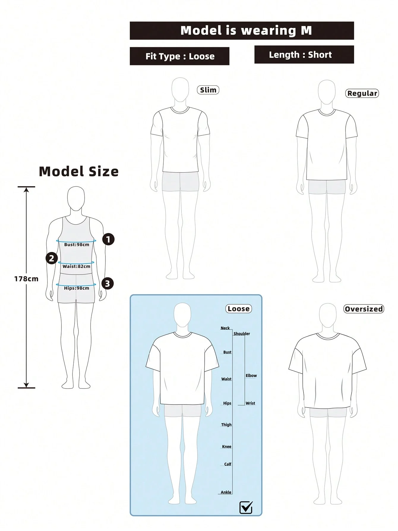 SWAVVY Standard Size Men's Fashion Casual Loose Short V-Neck Camouflage & Leaf Patch Patchwork Glossy Black Knitted T-Shirt - Image 7