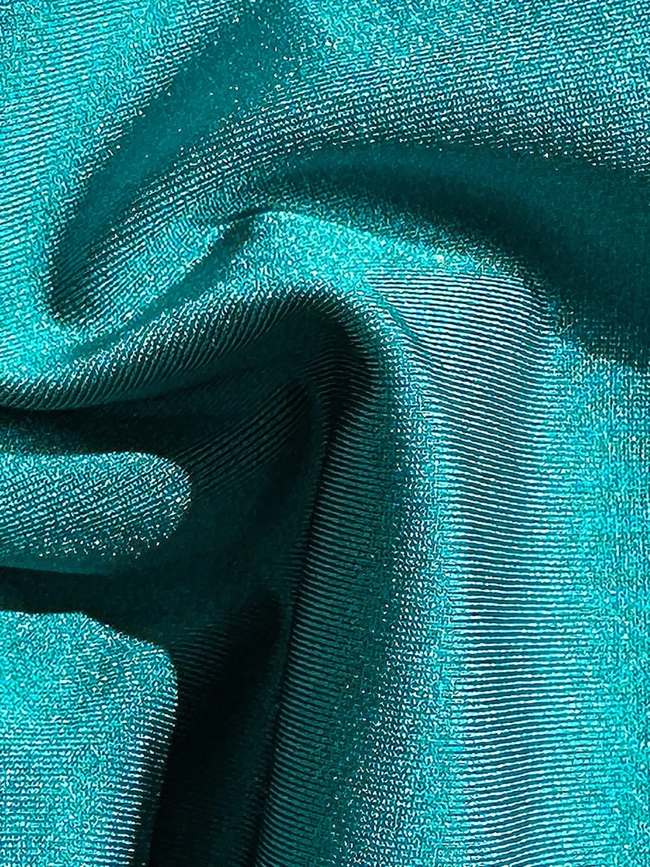 Swim Chiccia 2pcs Spring Break Solid Color Shiny Fabric Swimwear Top With Metal Starfish Decor And V-Cut - Image 3
