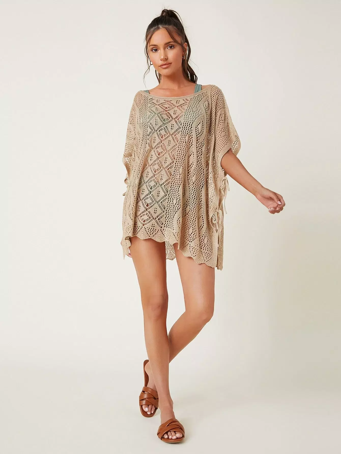 Tie Side Knitted Cover Up - Image 6