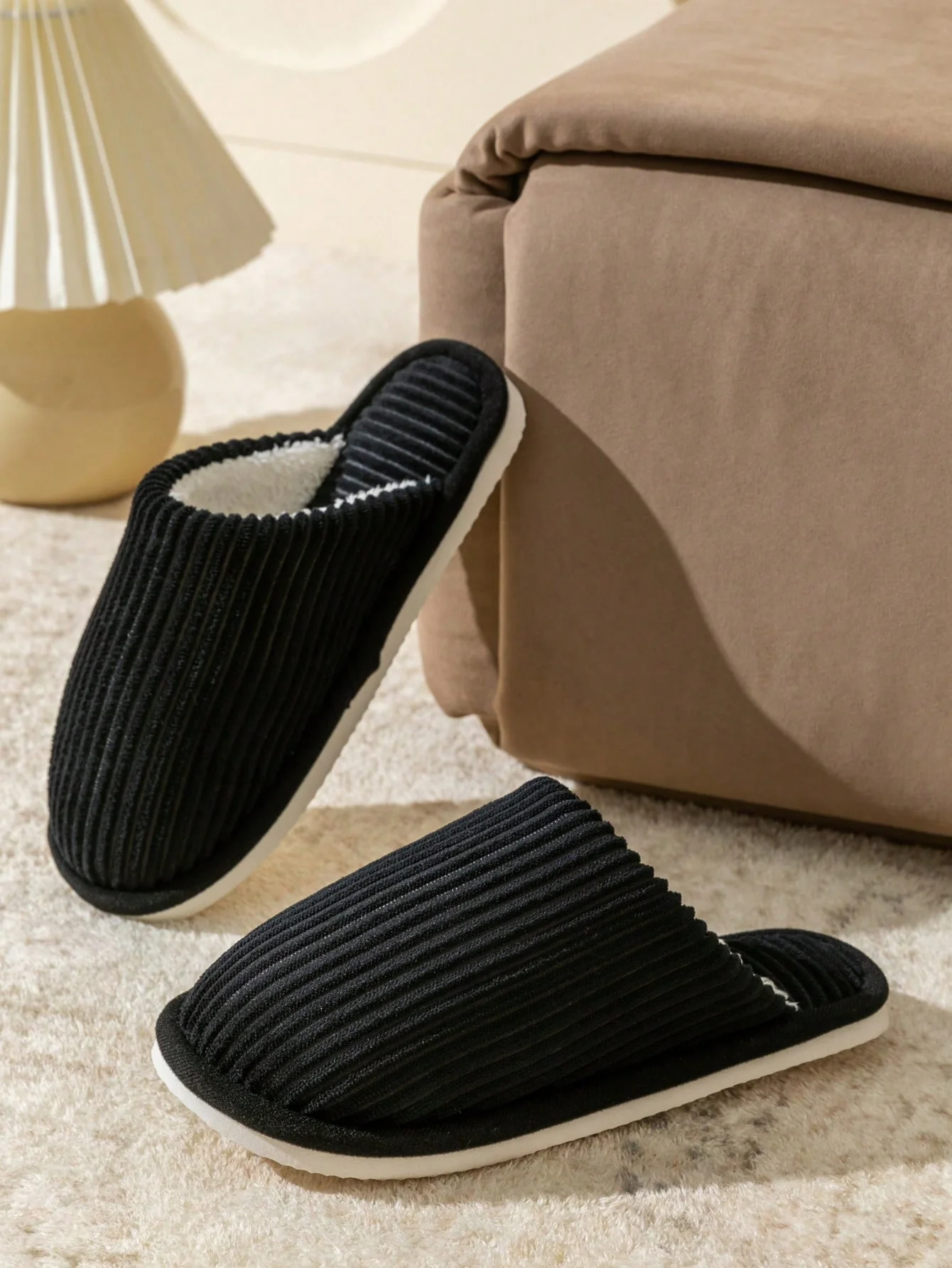Winter Men Warm Slippers House Non-Slip Soft Shoes Comfortable Flat Heel Home Indoor Bedroom Fluffy - Image 4
